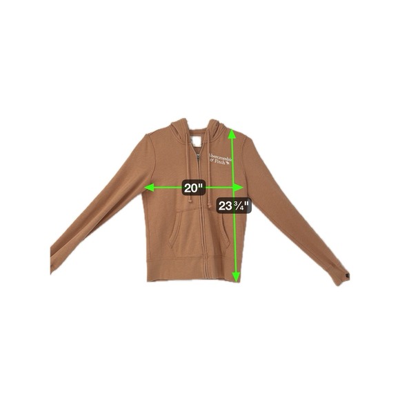 Y2K Abercrombie & Fitch Full Zip Hooded Sweatshirt XS Spellout Preppy Mallcore - Picture 9 of 9
